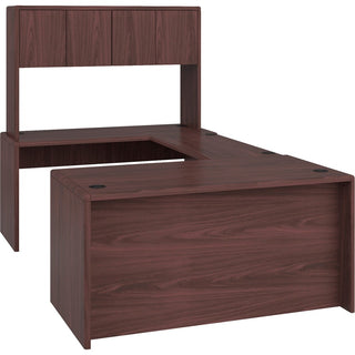 HON 10700 H10732 Hutch - 62.6" x 14.6"37.1" - Waterfall Edge - Finish: Mahogany