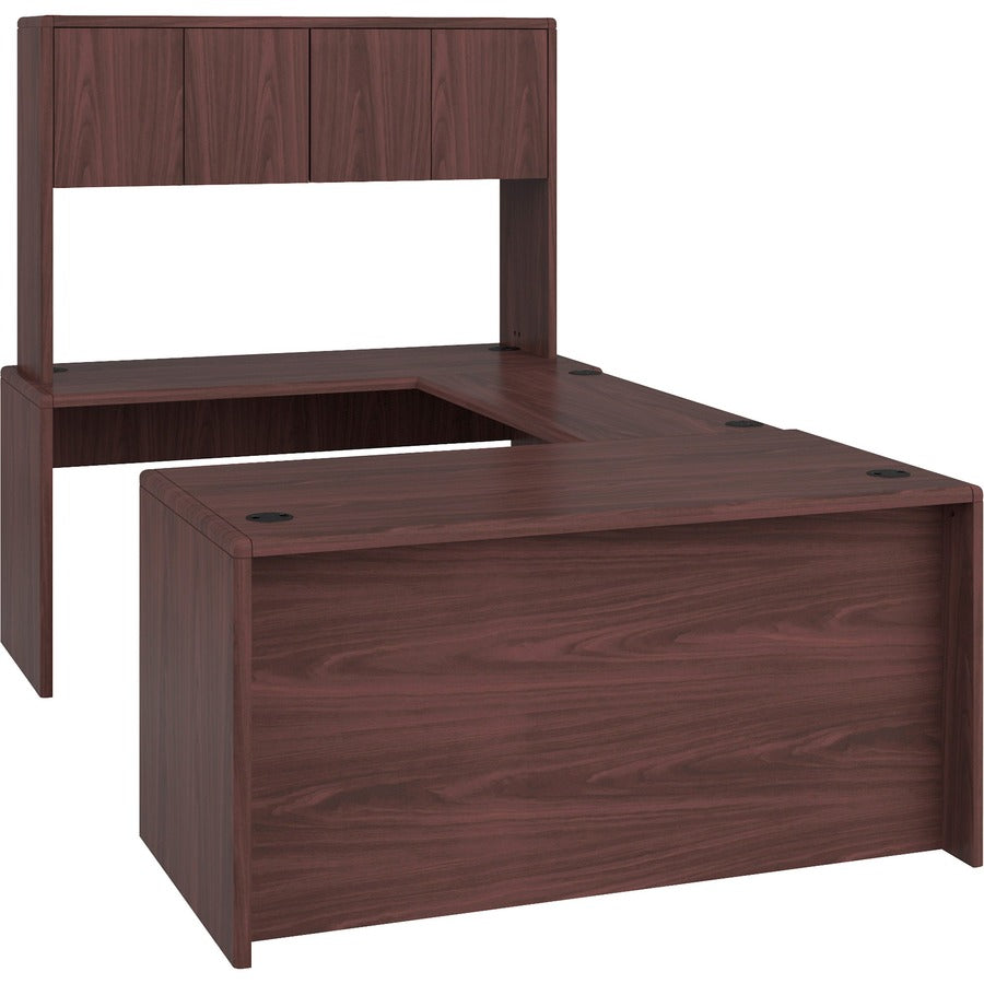 HON 10700 H10732 Hutch - 62.6" x 14.6"37.1" - Waterfall Edge - Finish: Mahogany