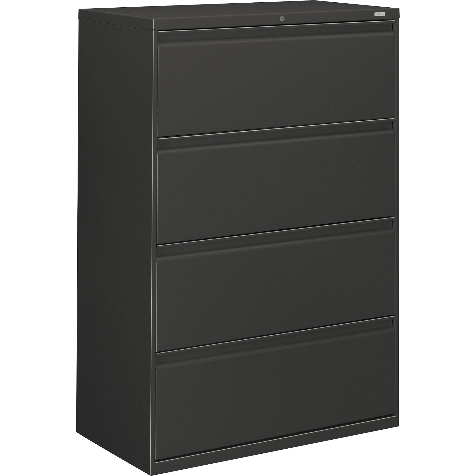 HON Brigade 800 H884 Lateral File - 36" x 18"53.3" - 4 Drawer(s) - Finish: Charcoal - 