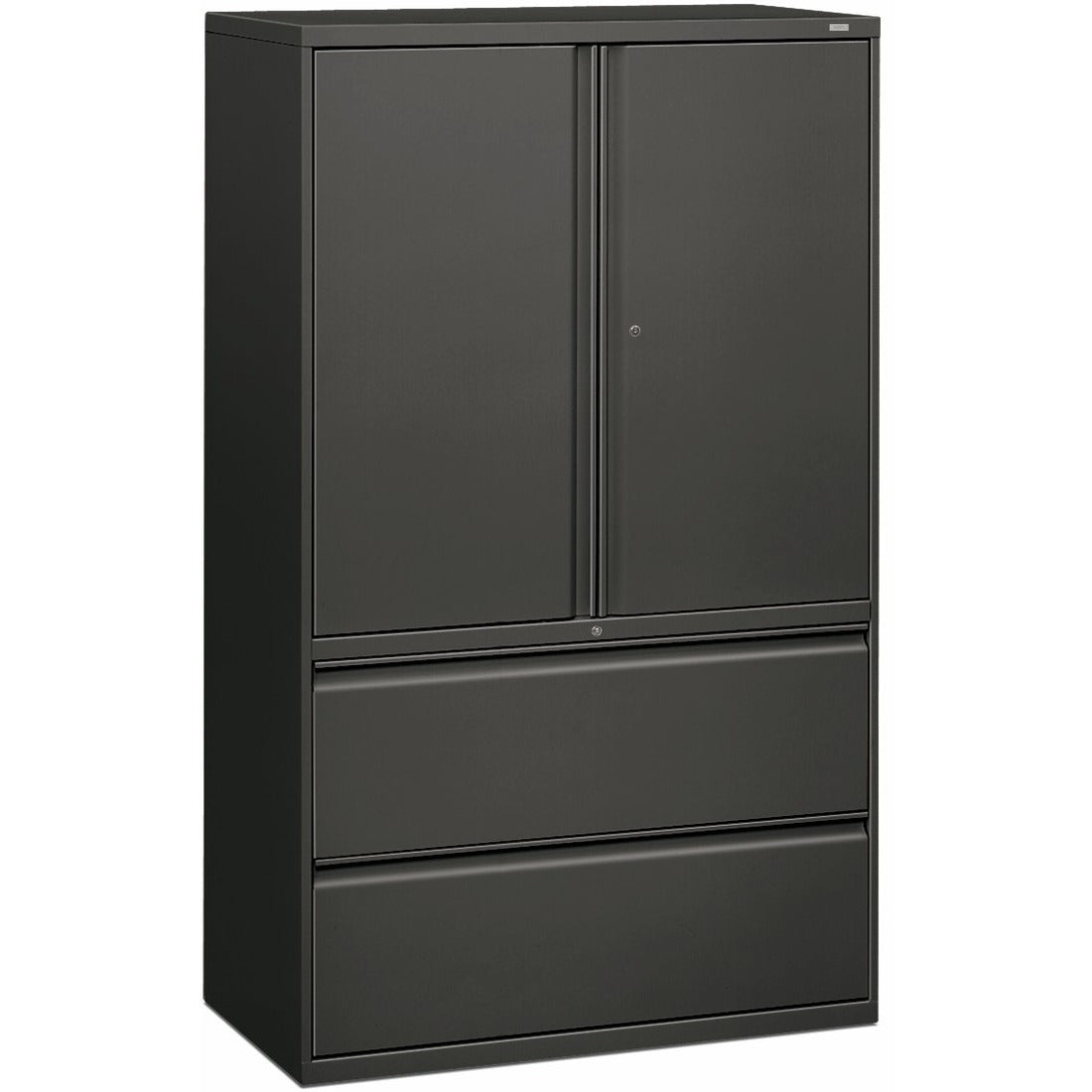 HON Brigade 800 H895LS Lateral File - 42" x 18"67" - 2 Drawer(s) - 3 Shelve(s) - Finish: Charcoal - 
