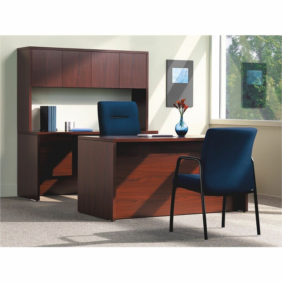 10500 Series L Workstation Return, 3/4 Height Right Ped, 48w x 24d x 29.5h, Mahogany