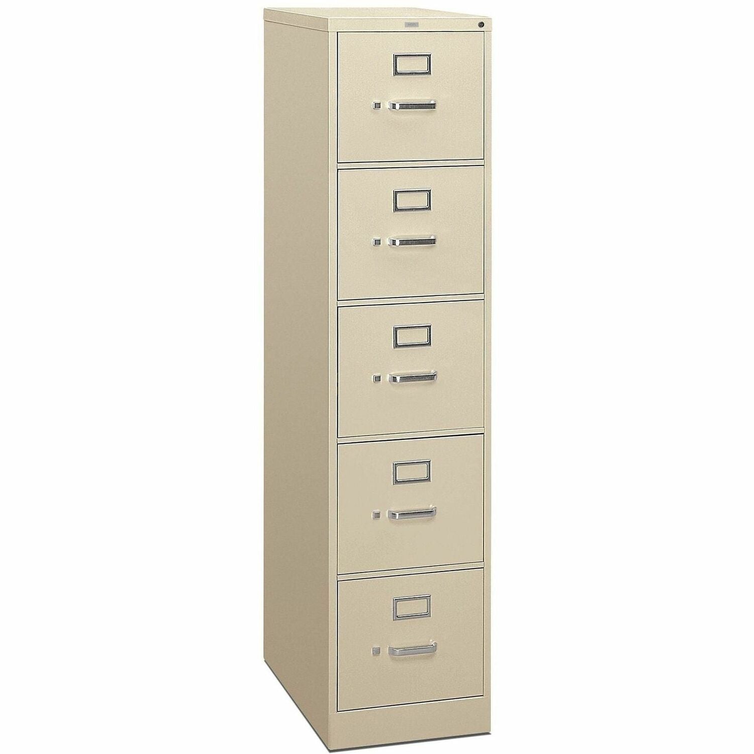 310 Series Vertical File, 5 Letter-Size File Drawers, Putty, 15" x 26.5" x 60