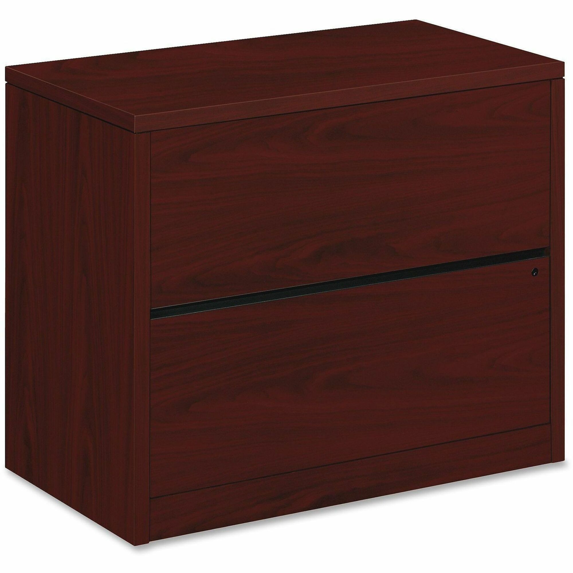 10500 Series Lateral File, 2 Legal/Letter-Size File Drawers, Mahogany, 36" x 20" x 29.5