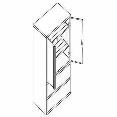HON Brigade 800 H885LS Lateral File - 36" x 18"67" - 2 Drawer(s) - 3 Shelve(s) - Finish: Charcoal
