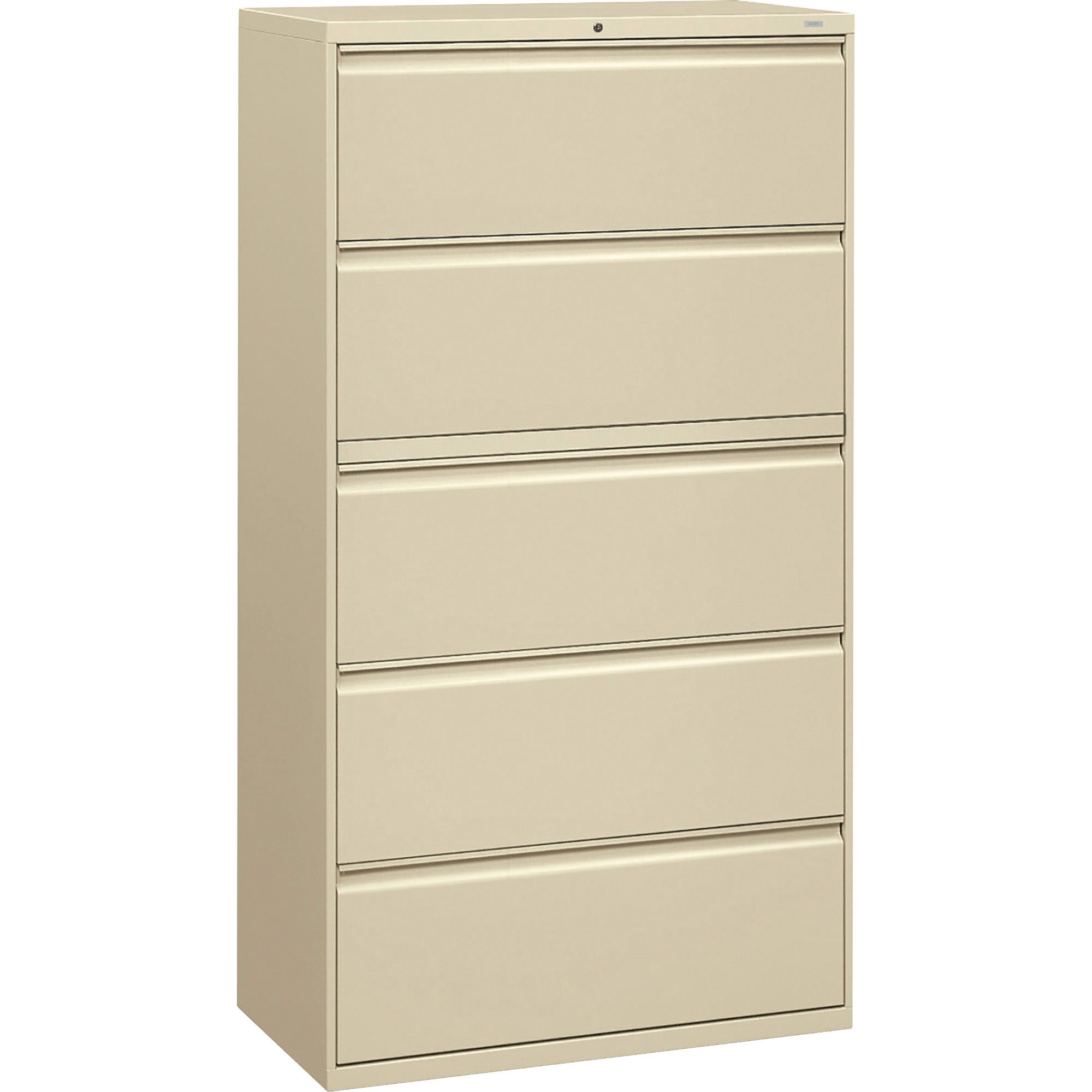 HON Brigade 800 H885 Lateral File - 36" x 18"67" - 5 Drawer(s) - Finish: Putty - 
