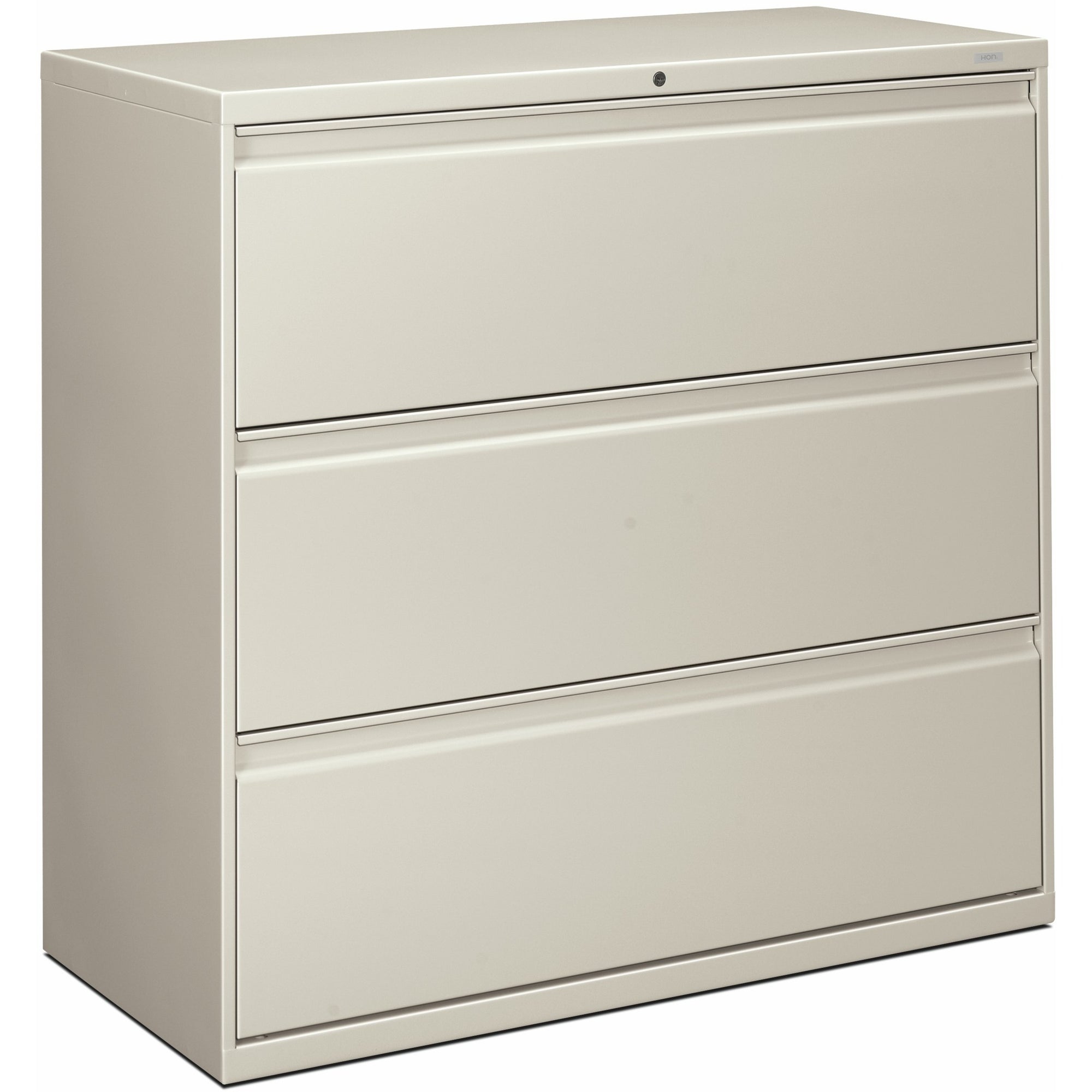 HON Brigade 800 H893 Lateral File - 42" x 18"40.9" - 3 Drawer(s) - Finish: Light Gray
