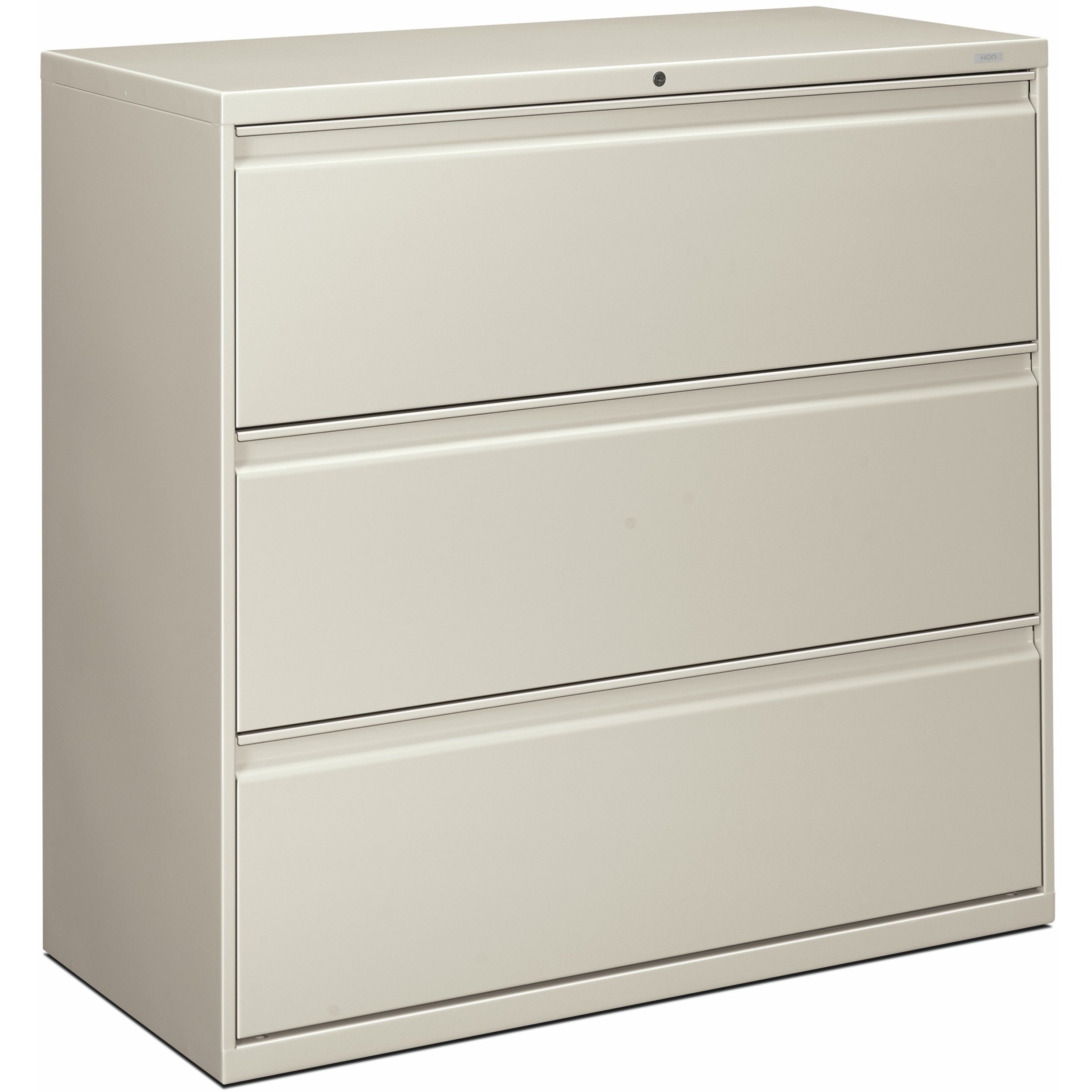 HON Brigade 800 H893 Lateral File - 42" x 18"40.9" - 3 Drawer(s) - Finish: Light Gray