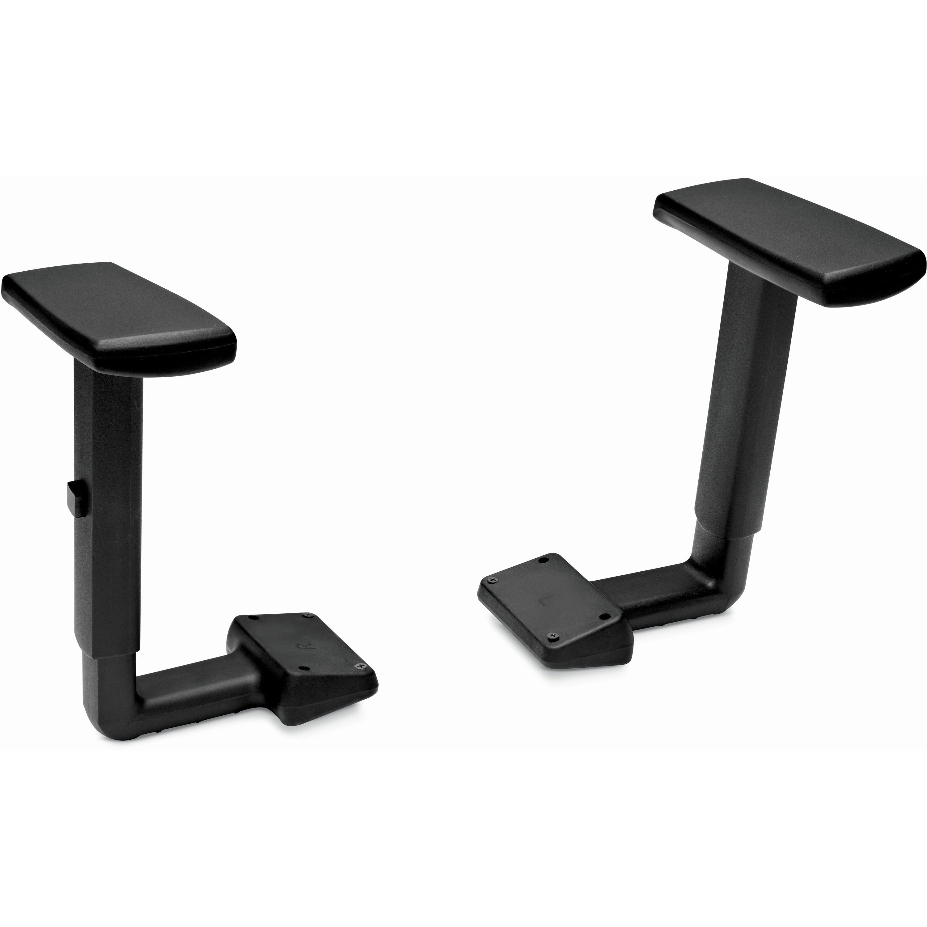 Optional Height-Adjustable T-Arms for Volt Series Chairs for HON Volt Series Task Chairs, Black, 2/Set