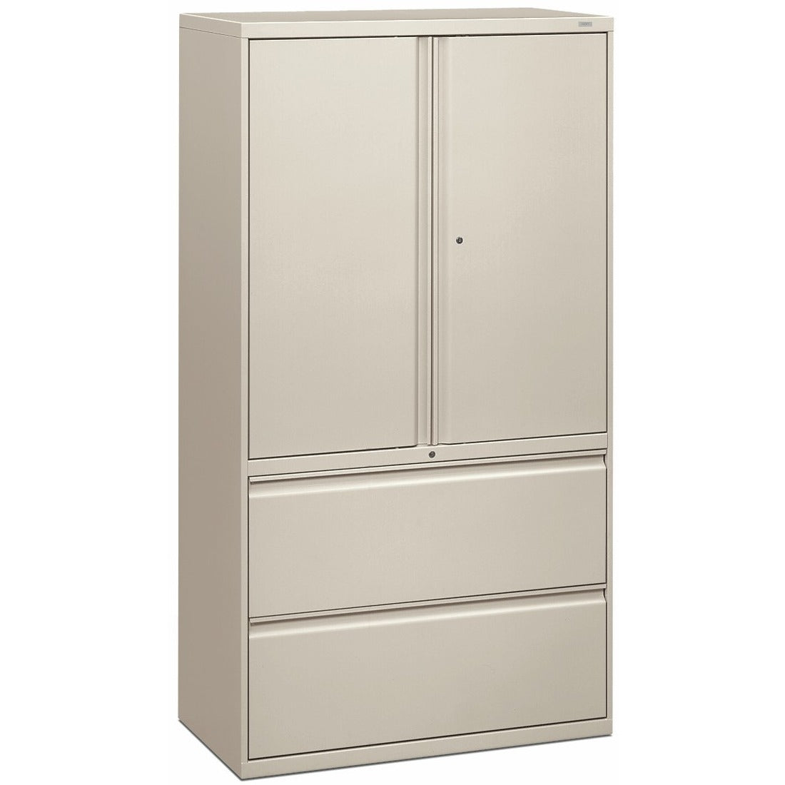 HON Brigade 800 H885LS Lateral File - 36" x 18"67" - 2 Drawer(s) - 3 Shelve(s) - Finish: Light Gray - 