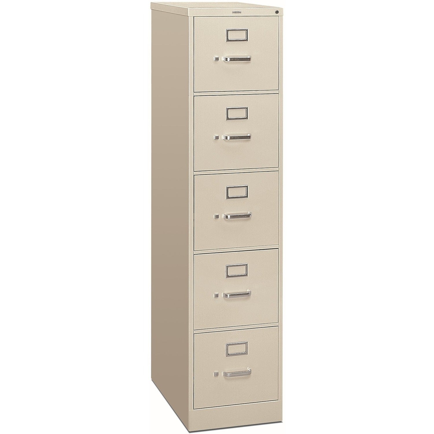 310 Series Vertical File, 5 Letter-Size File Drawers, Light Gray, 15" x 26.5" x 60