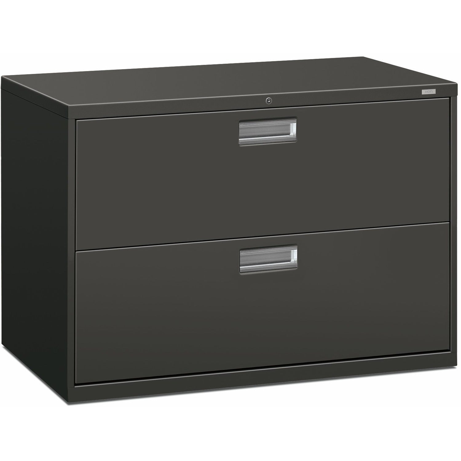Brigade 600 Series Lateral File, 2 Legal/Letter-Size File Drawers, Charcoal, 42" x 18" x 28