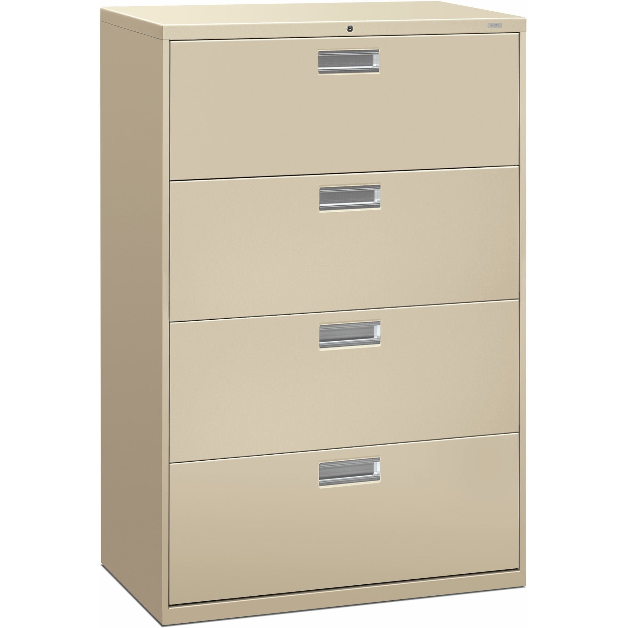 Brigade 600 Series Lateral File, 4 Legal/Letter-Size File Drawers, Putty, 36" x 18" x 52.5