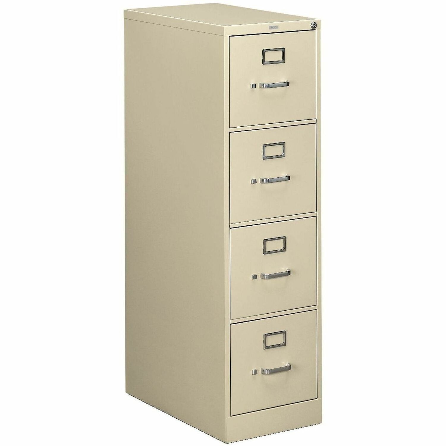 510 Series Vertical File, 4 Letter-Size File Drawers, Putty, 15" x 25" x 52