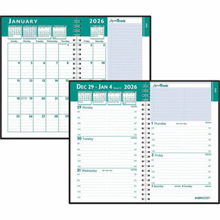 Express Track Recycled Weekly Appointment Book/Monthly Planner, 11 x 8.5, Black Cover, 13-Month (Jan to Jan): 2024 to 2025
