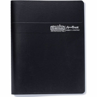 Express Track Recycled Weekly Appointment Book/Monthly Planner, 11 x 8.5, Black Cover, 13-Month (Jan to Jan): 2024 to 2025