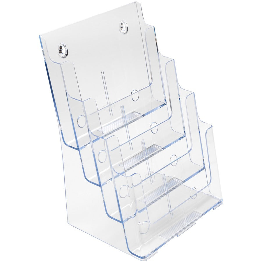 4-Compartment DocuHolder, Magazine Size, 9.38w x 7d x 13.63h, Clear, Ships in 4-6 Business Days