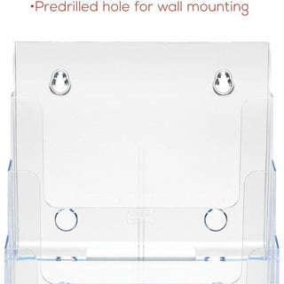 4-Compartment DocuHolder, Magazine Size, 9.38w x 7d x 13.63h, Clear, Ships in 4-6 Business Days