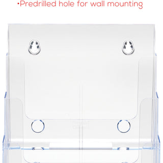 4-Compartment DocuHolder, Magazine Size, 9.38w x 7d x 13.63h, Clear, Ships in 4-6 Business Days
