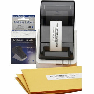 SLP-2RL Self-Adhesive Address Labels, 1.12" x 3.5", White, 130 Labels/Roll, 2 Rolls/Box