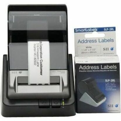 SLP-2RL Self-Adhesive Address Labels, 1.12" x 3.5", White, 130 Labels/Roll, 2 Rolls/Box