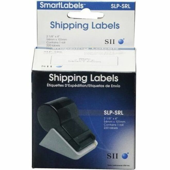 SLP-SRL Self-Adhesive Wide Shipping Labels, 2.12" x 4", White, 220 Labels/Roll