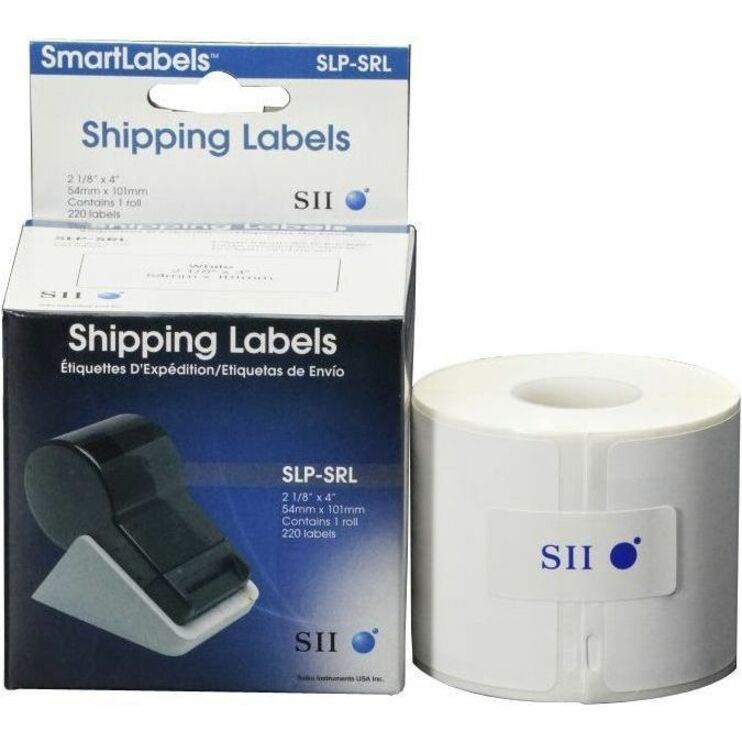 SLP-SRL Self-Adhesive Wide Shipping Labels, 2.12" x 4", White, 220 Labels/Roll