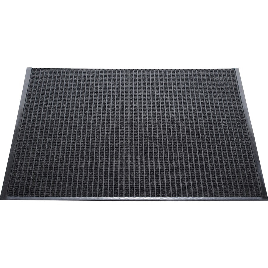 Genuine Joe WaterGuard Indoor/Outdoor Mats - Carpeted Floor, Hard Floor, Indoor, Outdoor - 60" Length x 36" Width - Rubber, Polypropylene - Charcoal Gray - 1Each