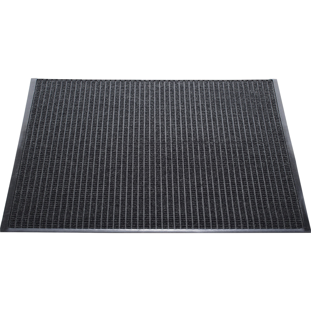 Genuine Joe WaterGuard Indoor/Outdoor Mats - Carpeted Floor, Hard Floor, Indoor, Outdoor - 60" Length x 36" Width - Rubber, Polypropylene - Charcoal Gray - 1Each - 