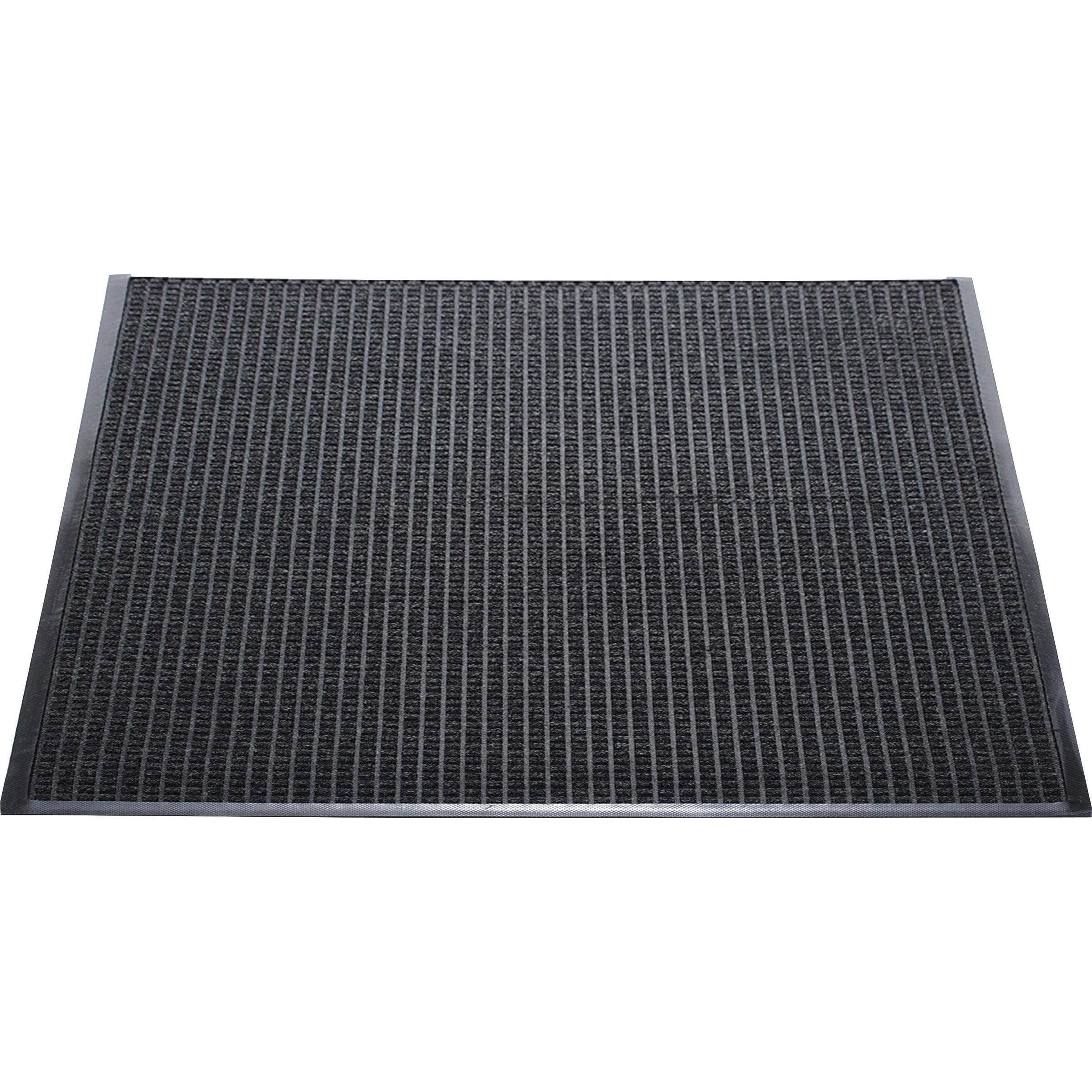 Genuine Joe WaterGuard Indoor/Outdoor Mat - Carpeted Floor, Hard Floor, Indoor, Outdoor - 72" Length x 48" Width - Rubber, Polypropylene - Charcoal Gray - 1Each - 
