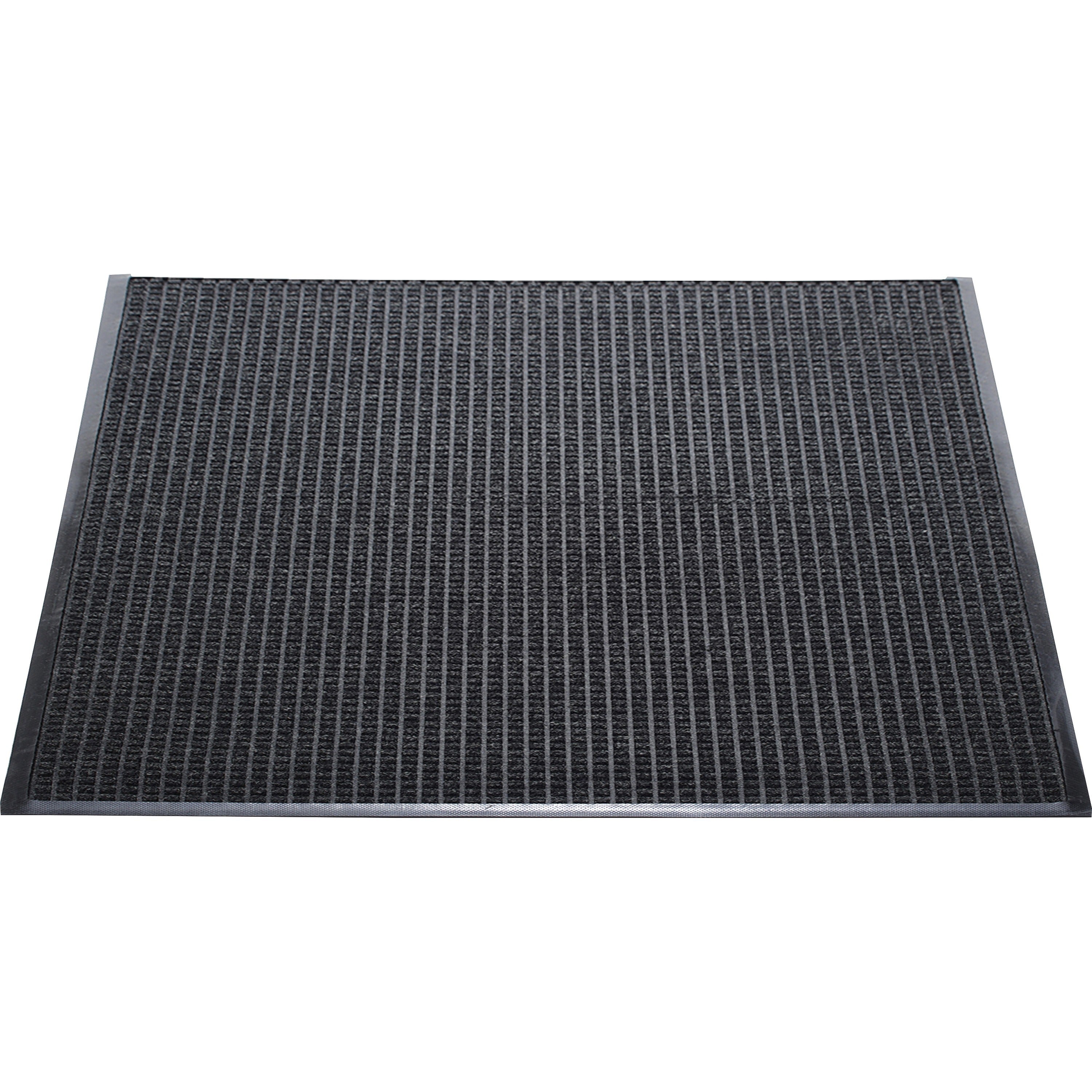 Genuine Joe WaterGuard Indoor/Outdoor Mat - Carpeted Floor, Hard Floor, Indoor, Outdoor - 72" Length x 48" Width - Rubber, Polypropylene - Charcoal Gray - 1Each - 