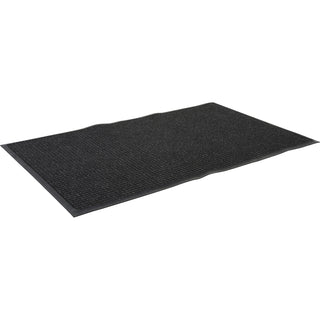 Genuine Joe WaterGuard Indoor/Outdoor Mat - Carpeted Floor, Hard Floor, Indoor, Outdoor - 72" Length x 48" Width - Rubber, Polypropylene - Charcoal Gray - 1Each