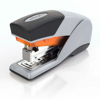 Swingline Optima 25 Compact Reduced Effort Stapler - 25 of 20lb Paper Sheets Capacity - 105 Staple Capacity - Half Strip - 1/4" Staple Size - 1 Each - Gray, Black, Orange