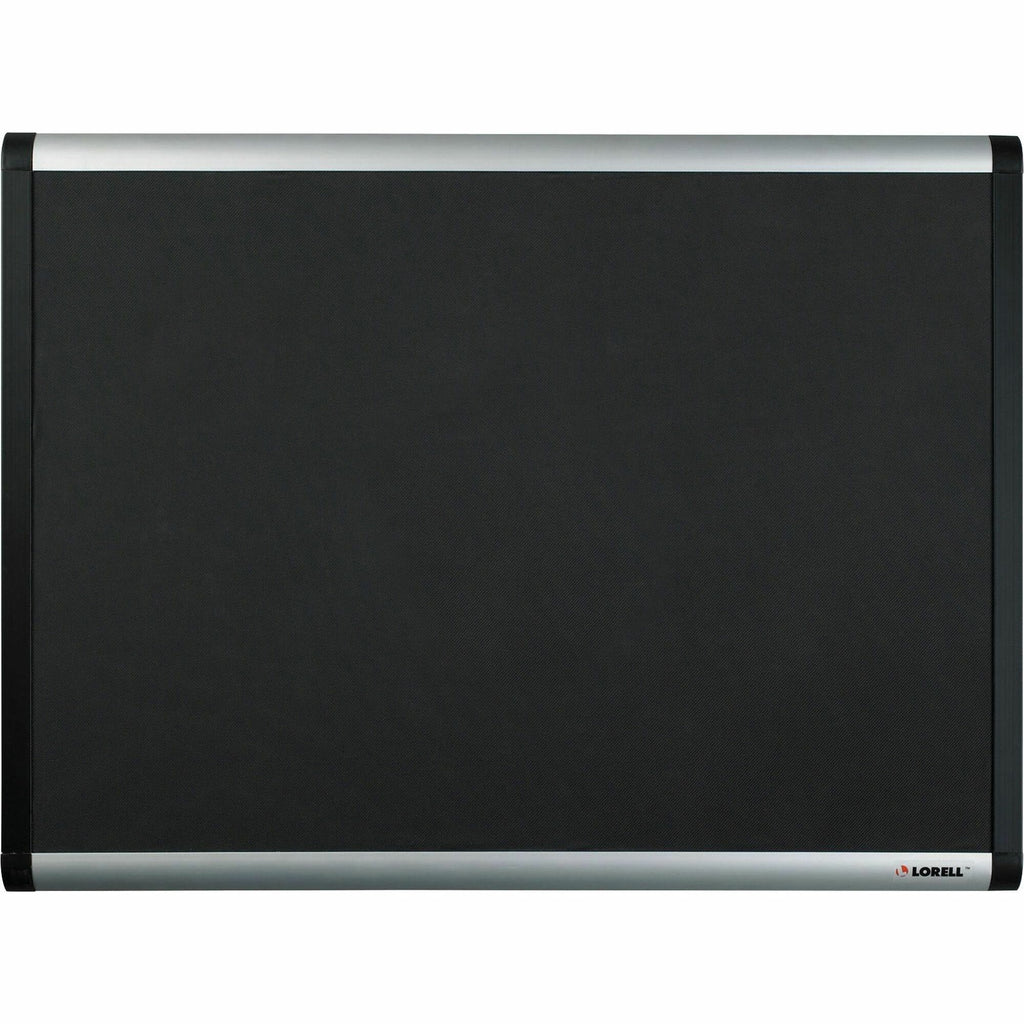 Lorell Mesh Bulletin Board - 36" Height x 48" Width - Fabric Surface - Black Anodized Aluminum Frame - 1 Each - 