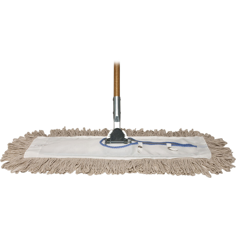 genuine-joe-clip-on-24-dust-mop-frame-360deg-swivel-rust-resistant-chrome-plated-reinforced-stainless-steel-steel-1-each_gjo48264 - 3