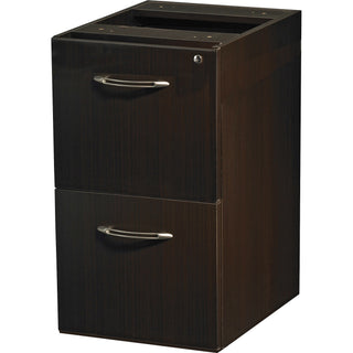Safco Aberdeen Series File Pedestal - 15.3" x 20" x 27.5" - Fluted Edge - Material: Particleboard - Finish: Laminate, Mocha - Security Lock, Abrasion Resistant, Stain Resistant, Cord Management, Grommet, Modesty Panel, Leveling Glide, Scratch Resista