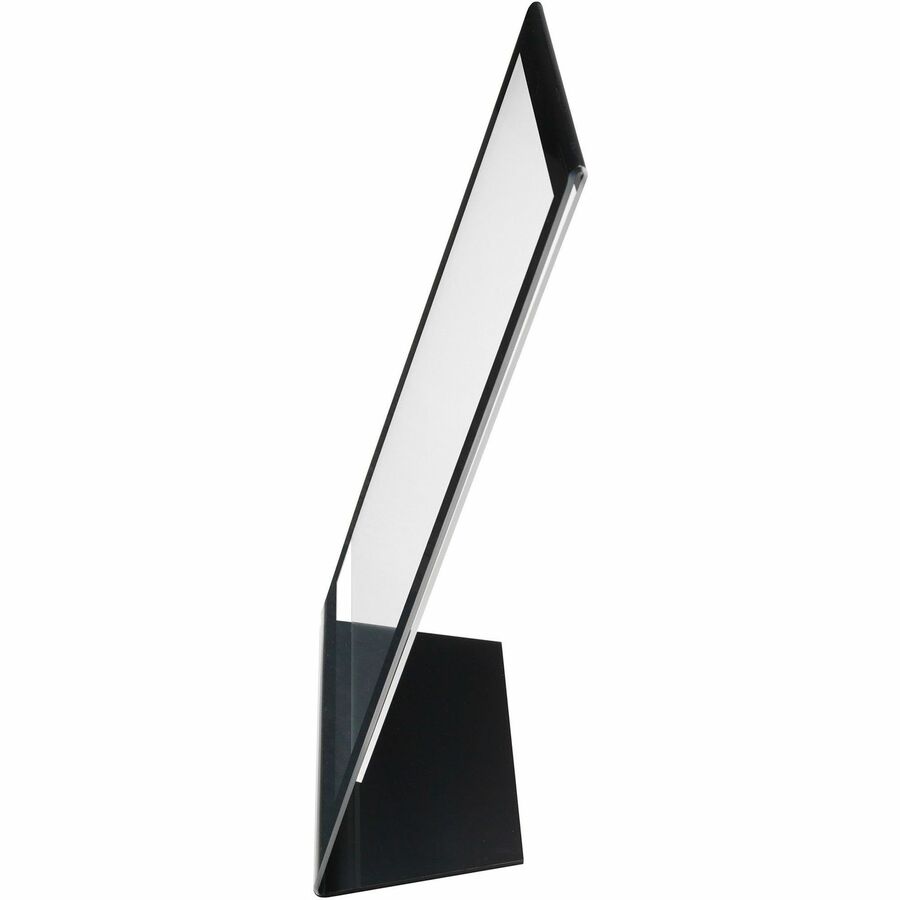 Deflecto Superior Image Bordered Sign Holder - 11" x 8.5" - 1 Each - Clear, Black