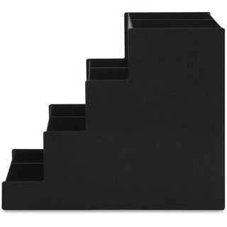 Narrow Condiment Organizer, 8 Compartments, 6 x 19 x 15.88, Black