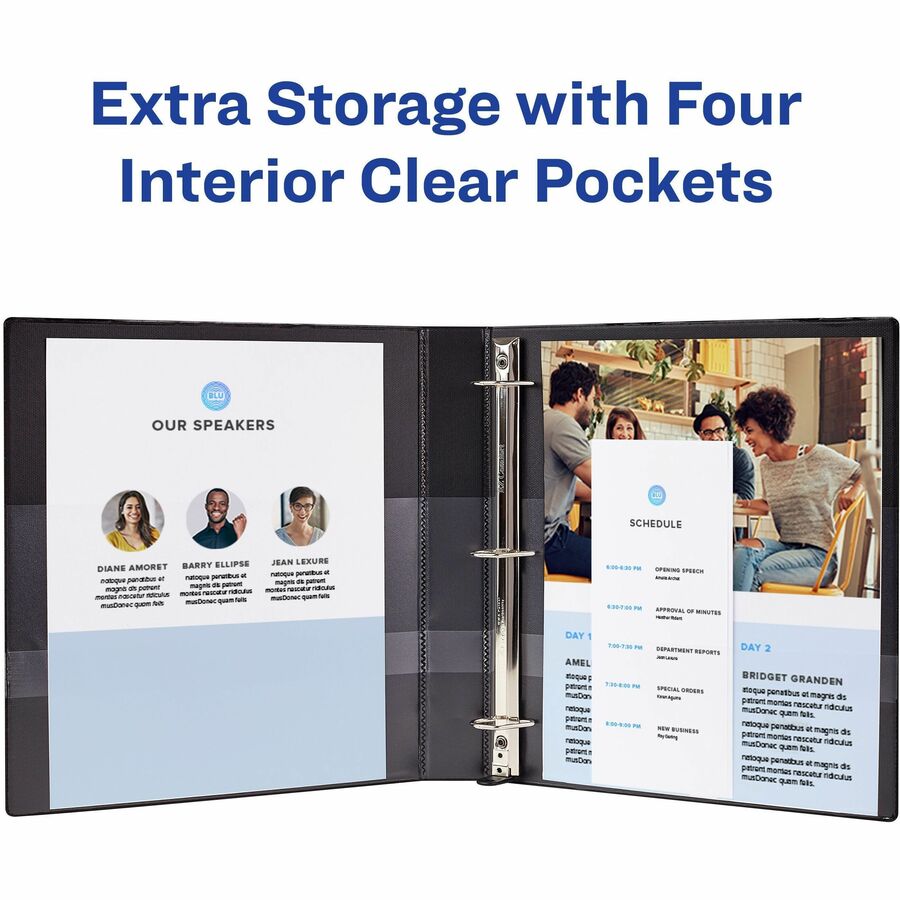TouchGuard Protection Heavy-Duty View Binders with Slant Rings, 3 Rings, 2" Capacity, 11 x 8.5, White