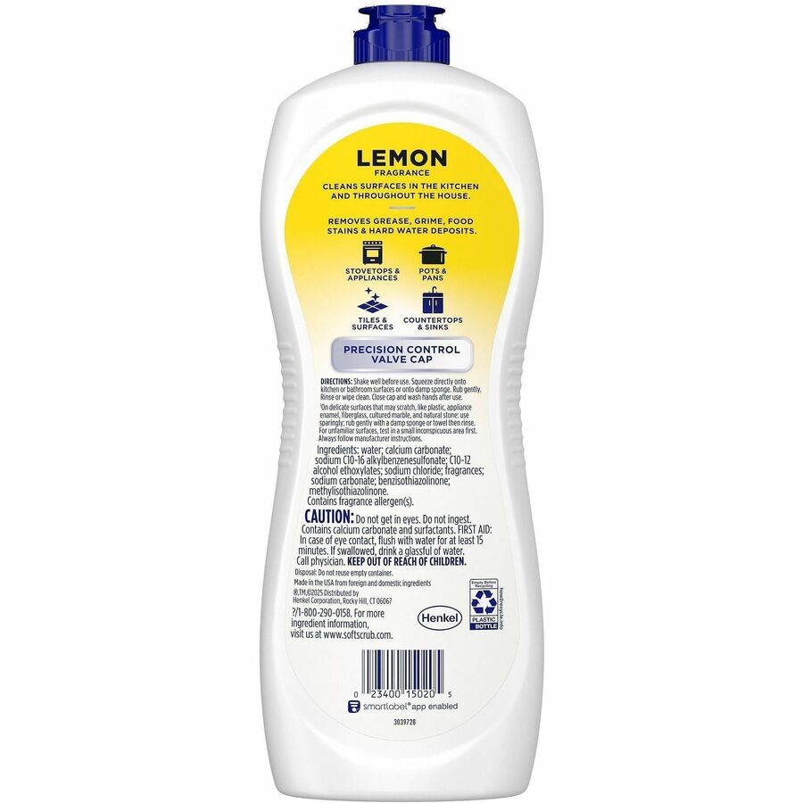 Dial Commercial Soft Scrub Lemon Cleanser, Sold as 1 Each