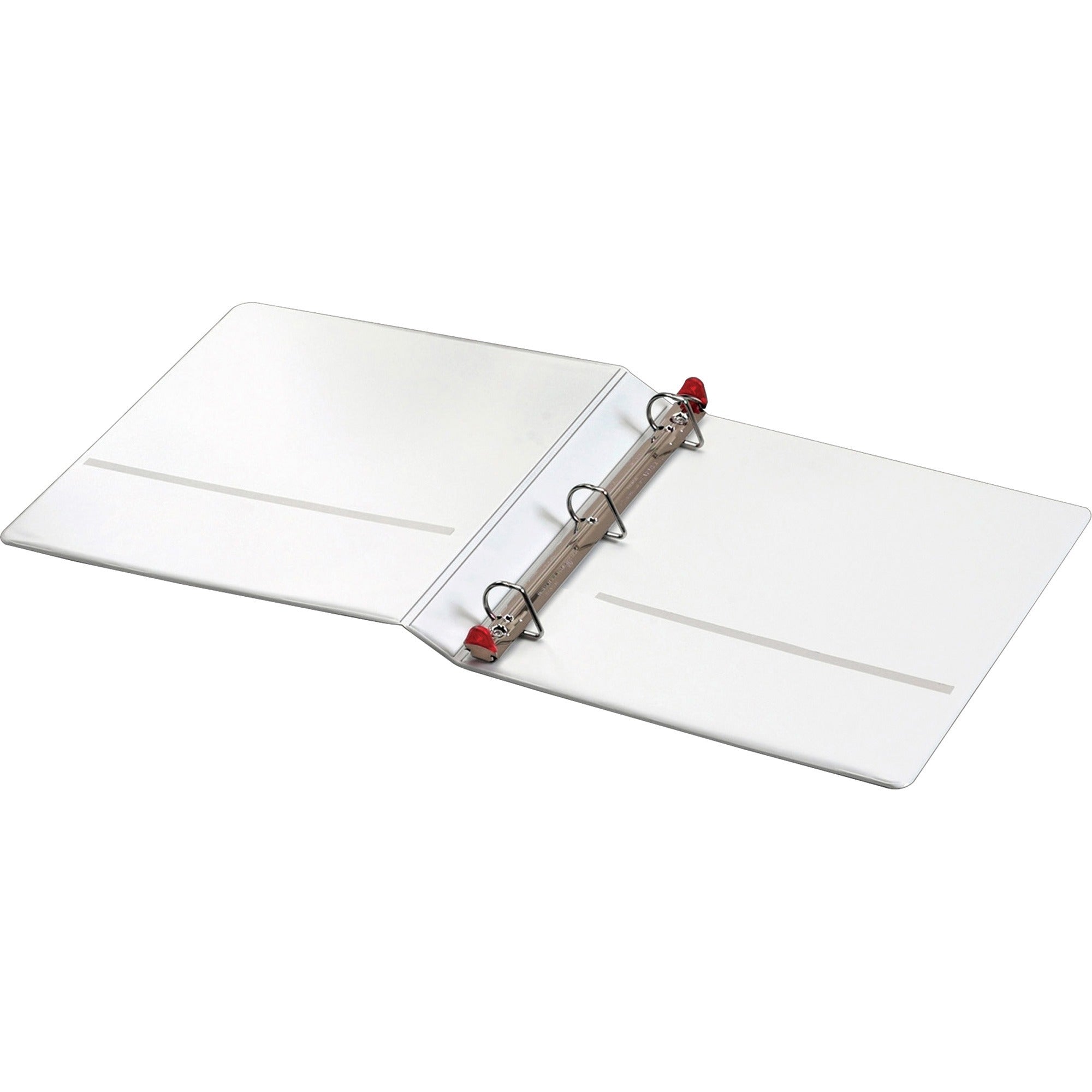 Treated ClearVue Locking Slant-D Ring Binder, 3 Rings, 1" Capacity, 11 x 8.5, White