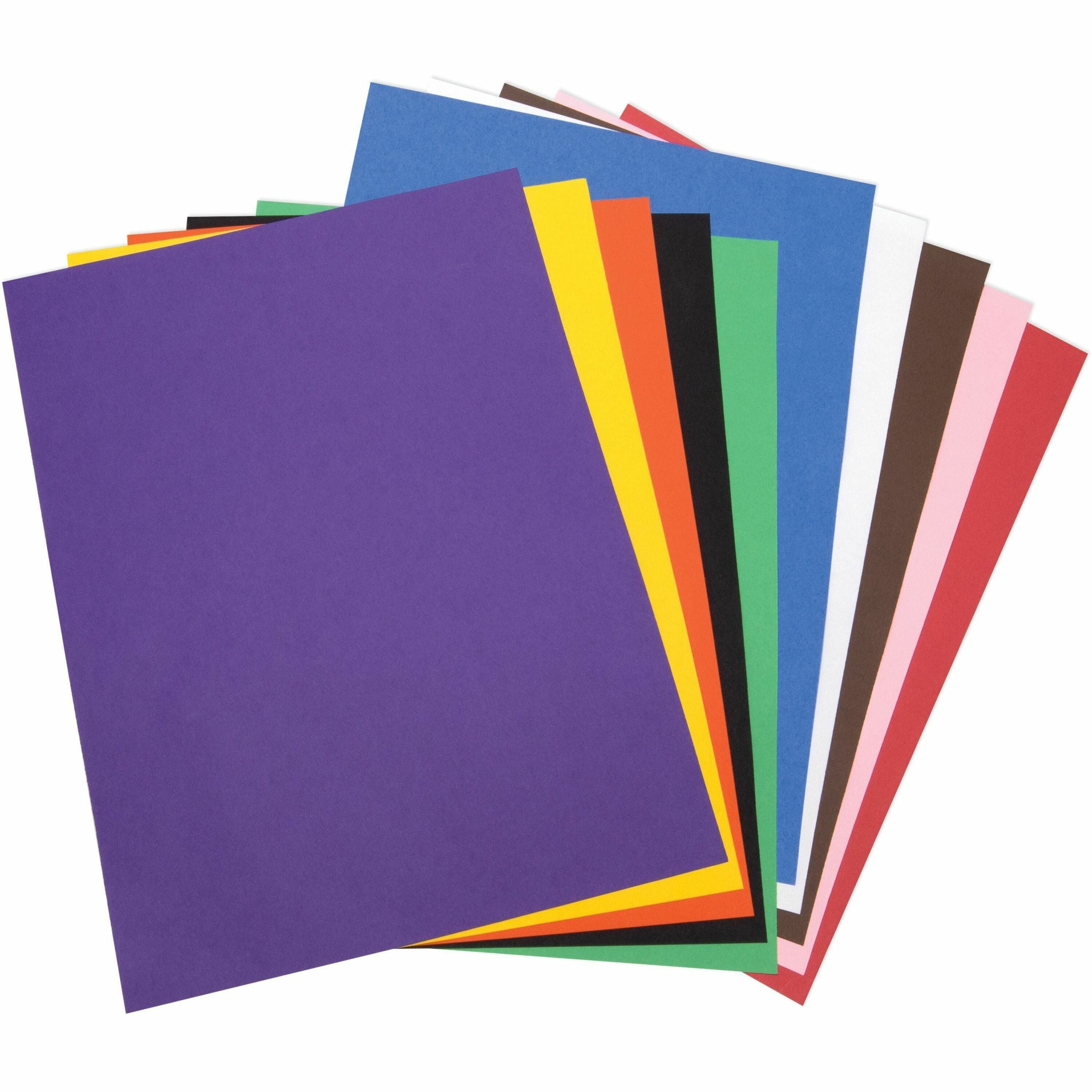 Tru-Ray Construction Paper, 76 lb Text Weight, 18 x 24, Assorted, 50/Pack - 1