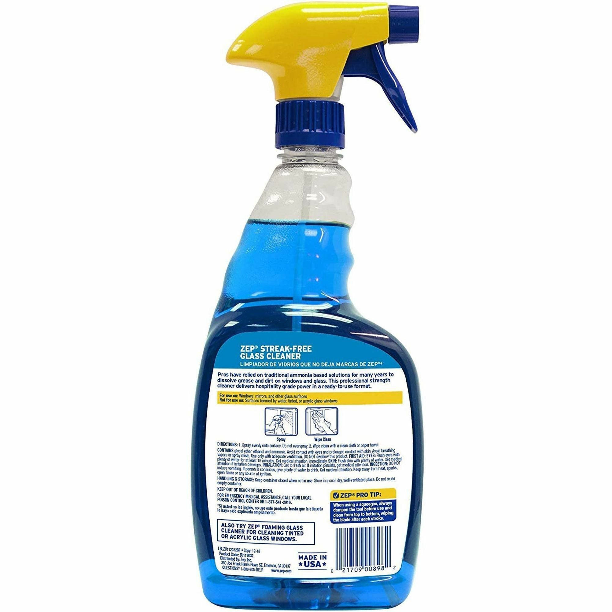 Streak-Free Glass Cleaner, Pleasant Scent, 32 oz Spray Bottle, Sold as 1 Each - 2