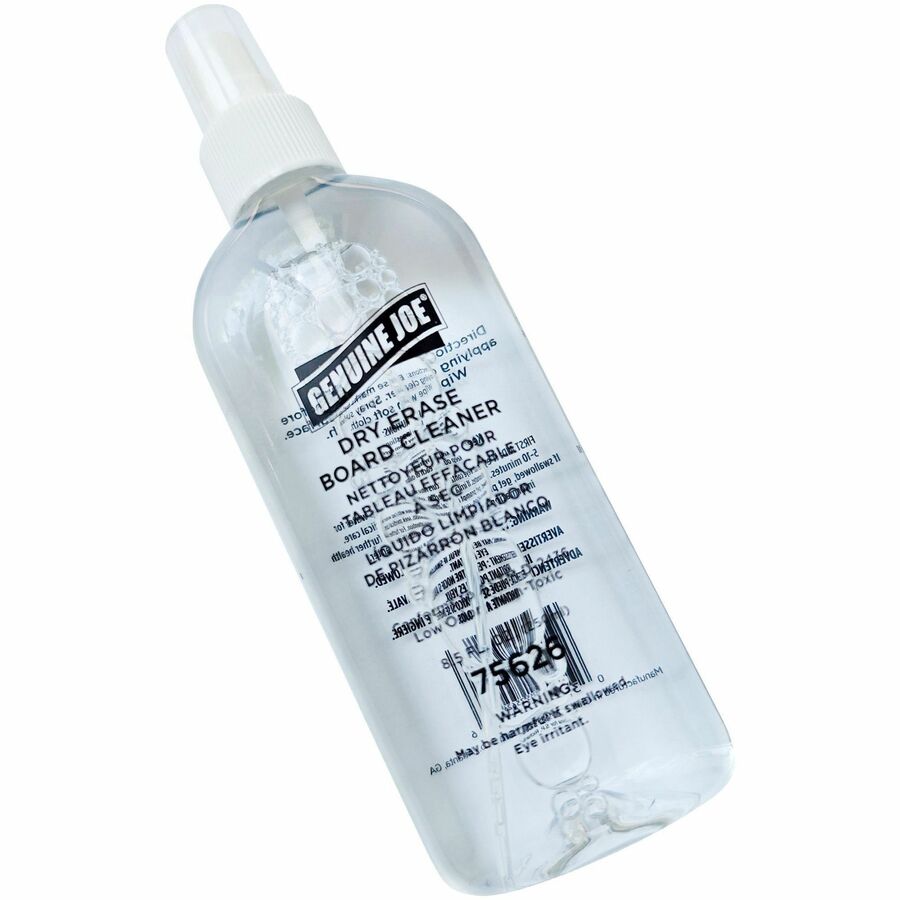 Genuine Joe Dry-erase Board 8 oz. Cleaner - Clear - 1Each