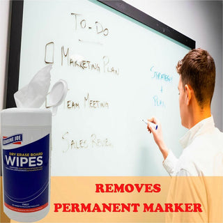Genuine Joe Dry Erase Board Cleaning Wipes - 5.90" Width x 8.25" Length - Used as Shadow Remover, Ghost Remover - Non-toxic, Low Odor - White - 50 / Tub