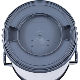 Genuine Joe Heavy-Duty Trash Container - 32 gal Capacity - Side Handle, Venting Channel - Plastic - Gray - 1 Each