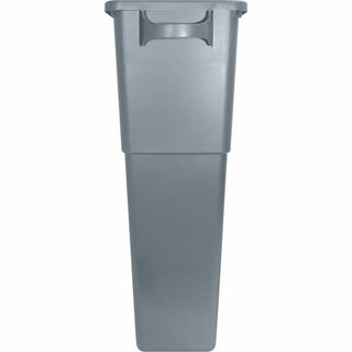 Genuine Joe 23-gallon Space-Saving Waste Container - 23 gal Capacity - Rectangular - Handle - 30" Height x 20" Width x 11" Depth - Gray - 1 Each