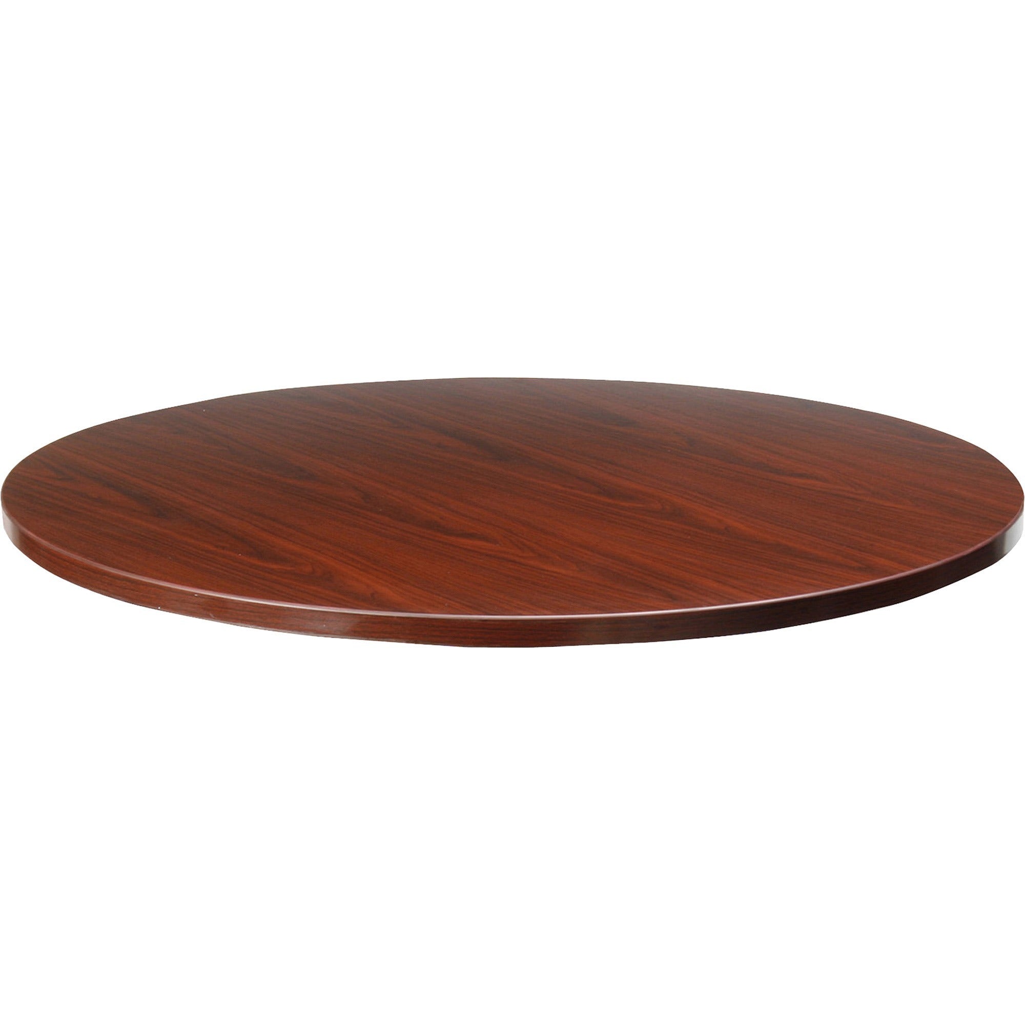 Lorell Essentials Conference Tabletop - For - Table TopLaminated Round, Mahogany Top - Contemporary Style x 41.38" Table Top Width x 41.38" Table Top Depth x 1" Table Top Thickness - Assembly Required - 1 Each
