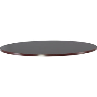 Lorell Essentials Conference Tabletop - For - Table TopLaminated Round, Mahogany Top x 47.25" Table Top Width x 47.25" Table Top Depth x 1.25" Table Top Thickness - 1" Height - Assembly Required - 1 Each