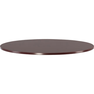 Lorell Essentials Conference Tabletop - For - Table TopLaminated Round, Mahogany Top x 47.25" Table Top Width x 47.25" Table Top Depth x 1.25" Table Top Thickness - 1" Height - Assembly Required - 1 Each