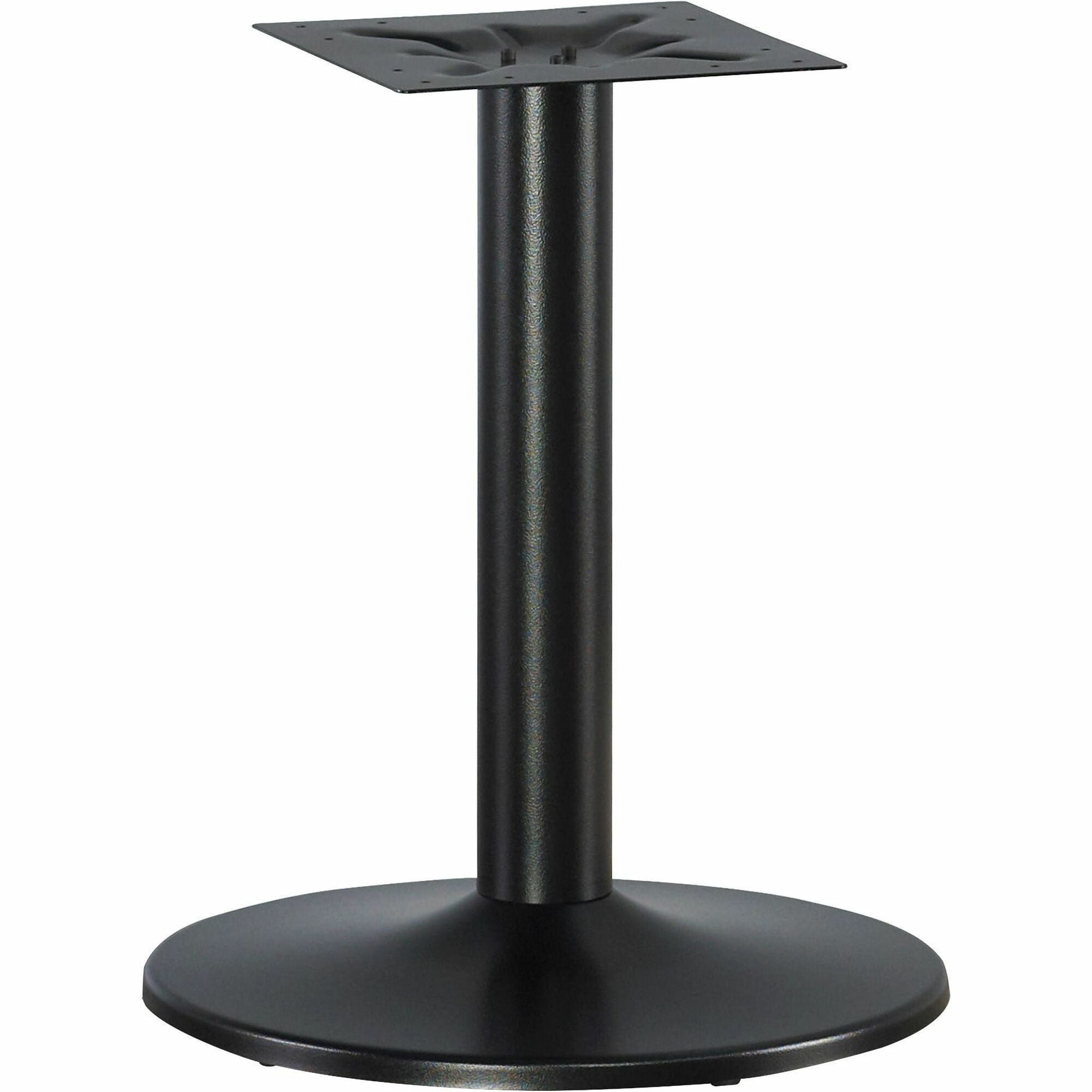 Lorell Essentials Round Conference Table Steel Base - Round Base - 28.50" Height x 23.63" Width x 23.63" Depth - Assembly Required - Black - 1 Each - 